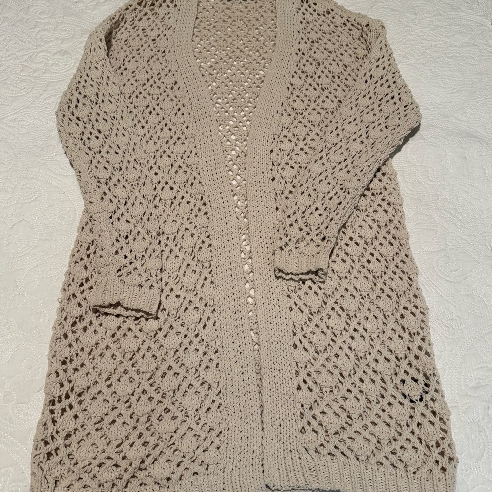 moon & madison Cream Open-Knit Cardigan - Picture 8 of 10
